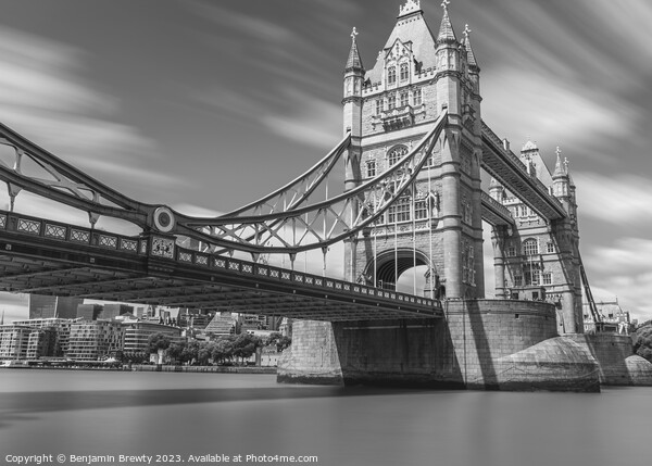 Tower Bridge Long Exposure Black & White  Picture Board by Benjamin Brewty