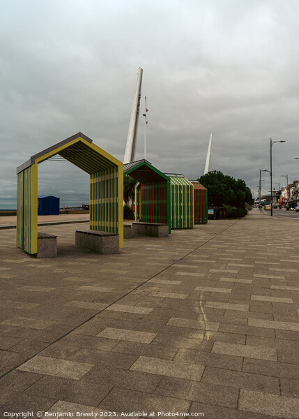 Southend Beach Huts Picture Board by Benjamin Brewty