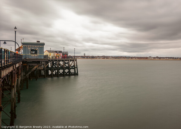 Southend Pier Long Exposure Picture Board by Benjamin Brewty