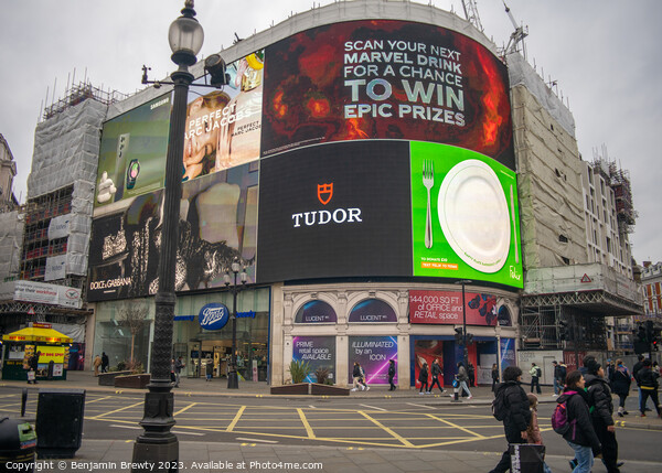 London Piccadilly Circus Picture Board by Benjamin Brewty