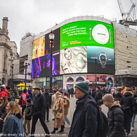 Buy canvas prints of Piccadilly Crowd by Benjamin Brewty