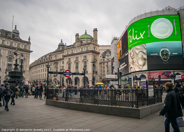 Piccadilly Circus Underground Station  Picture Board by Benjamin Brewty