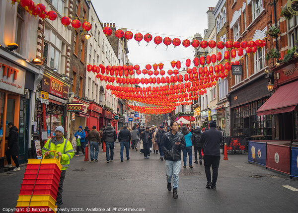 London Chinatown  Picture Board by Benjamin Brewty
