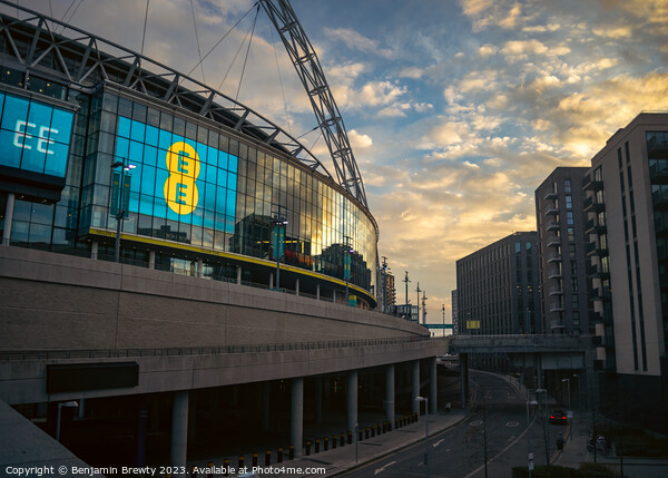 Wembley Stadium Sunset  Picture Board by Benjamin Brewty