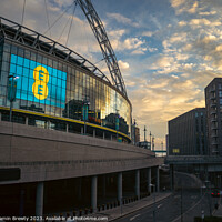 Buy canvas prints of Wembley Stadium Sunset  by Benjamin Brewty