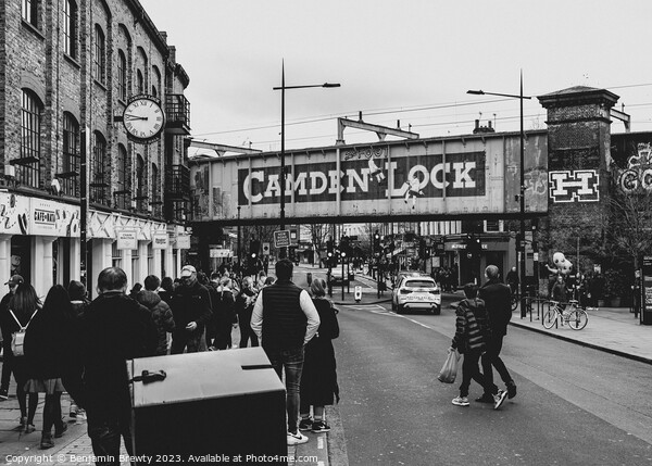 Camden Lock Sign  Picture Board by Benjamin Brewty
