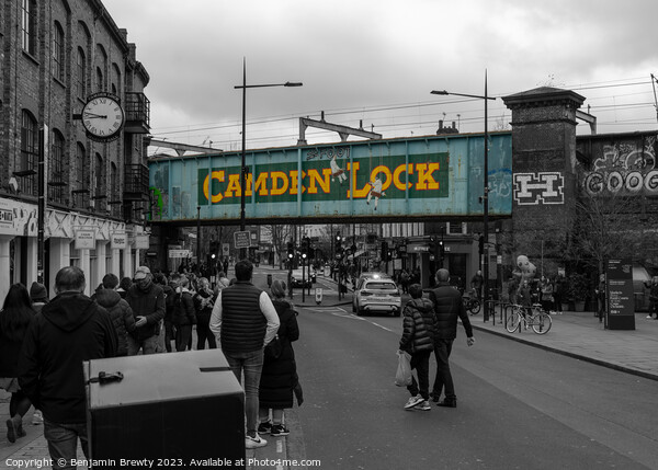 Camden Lock ( Colour Pop ) Picture Board by Benjamin Brewty