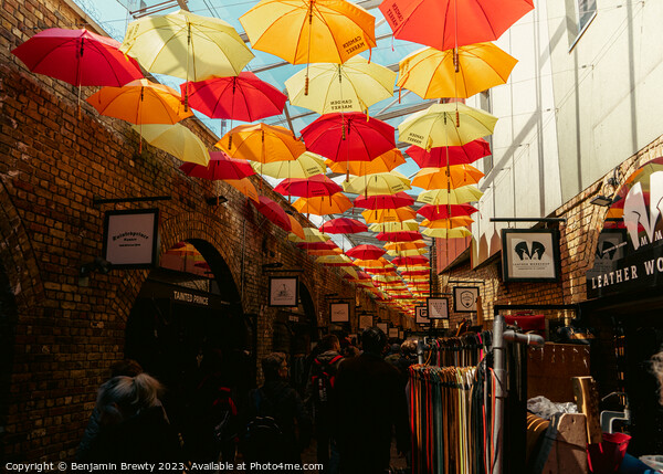Camden Town Umbrella's  Picture Board by Benjamin Brewty