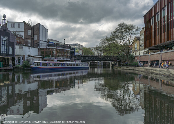 Camden Canal  Picture Board by Benjamin Brewty
