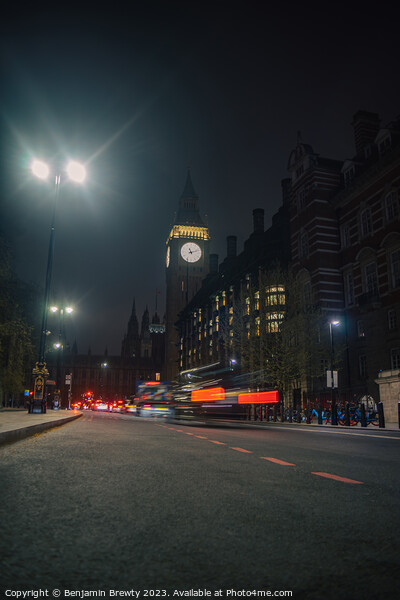 Westminster Long Exposure  Picture Board by Benjamin Brewty