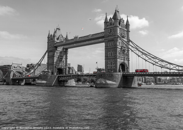 Tower Bridge Colour Pop  Picture Board by Benjamin Brewty