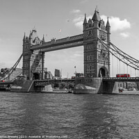 Buy canvas prints of Tower Bridge Colour Pop  by Benjamin Brewty