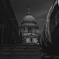 Buy canvas prints of Lone Pigeon By St Paul's Cathedral by Benjamin Brewty