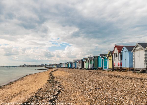 Southend On Sea Beach Huts Picture Board by Benjamin Brewty