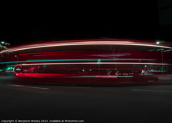 Bus Long Exposure Picture Board by Benjamin Brewty