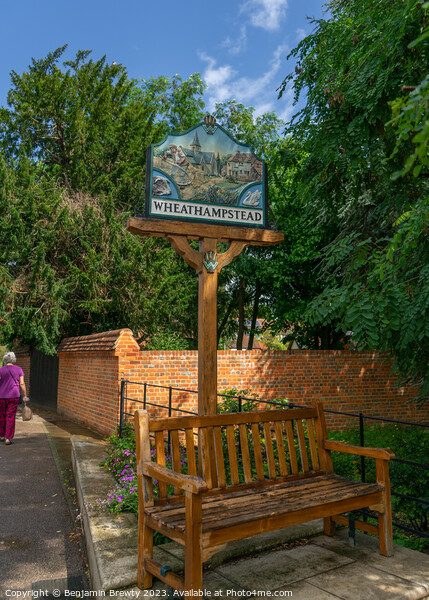 Wheathampstead Sign Picture Board by Benjamin Brewty