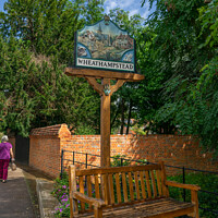 Buy canvas prints of Wheathampstead Sign by Benjamin Brewty