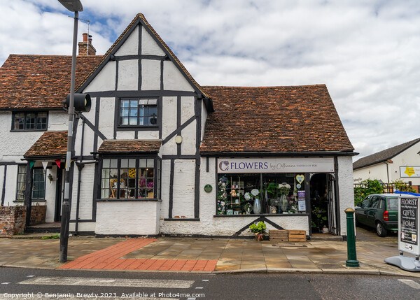 Wheathampstead Flower Shop Picture Board by Benjamin Brewty