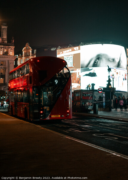 Red London Bus Picture Board by Benjamin Brewty