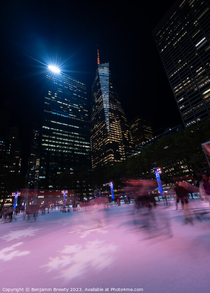 Ice Rink Bryant Park Picture Board by Benjamin Brewty