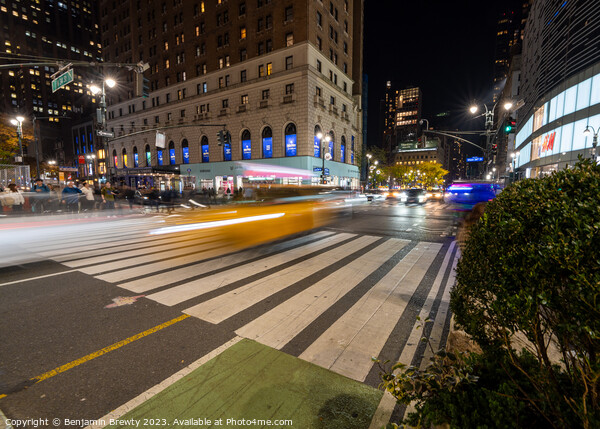 Yellow Taxi Long Exposure  Picture Board by Benjamin Brewty
