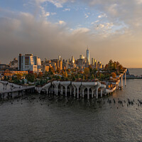 Buy canvas prints of Manhattan Sunset by Benjamin Brewty