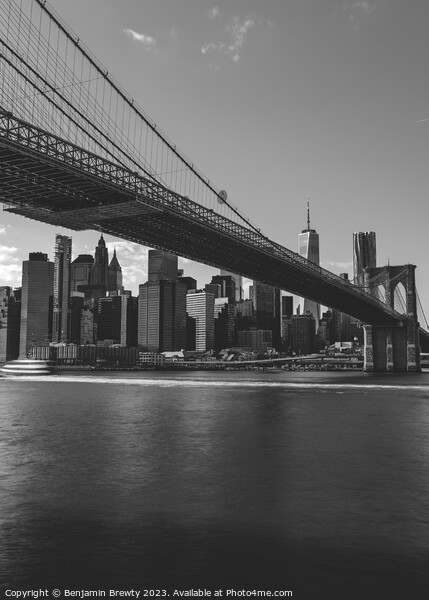Black & White Long Exposure NYC Picture Board by Benjamin Brewty
