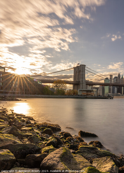 New York Sunset Picture Board by Benjamin Brewty