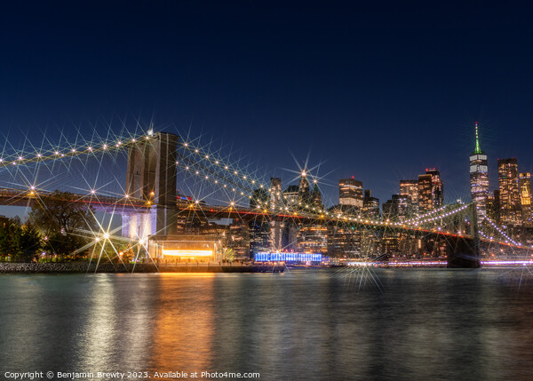 New York Skyline Star Filter Picture Board by Benjamin Brewty