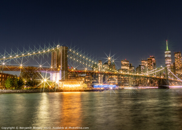NYC Long Exposure Star Filter Picture Board by Benjamin Brewty