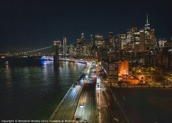 Manhattan Bridge  Picture Board by Benjamin Brewty