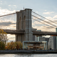 Buy canvas prints of Brooklyn Bridge Sunset by Benjamin Brewty