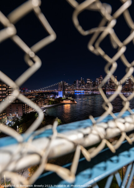 Manhattan Skyline Manhattan Bridge Picture Board by Benjamin Brewty