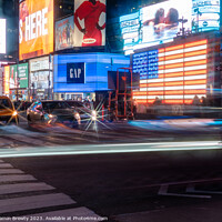 Buy canvas prints of Times Square Long Exposure by Benjamin Brewty