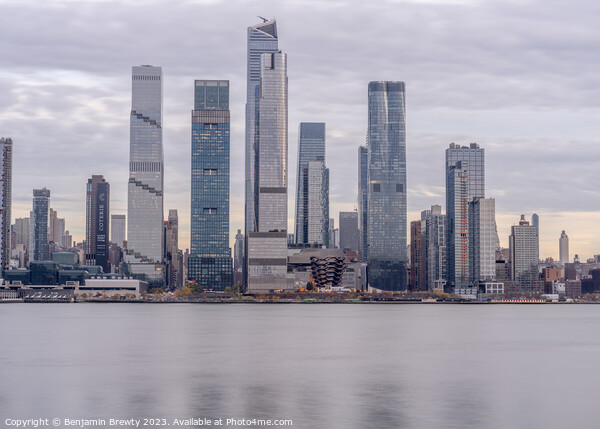 Manhattan Skyscrapers Long Exposure Picture Board by Benjamin Brewty
