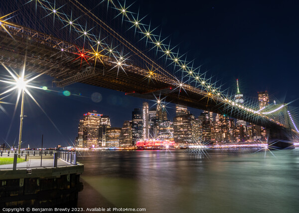 Long Exposure NYC Skyline Picture Board by Benjamin Brewty