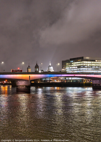 London Bridge View Picture Board by Benjamin Brewty