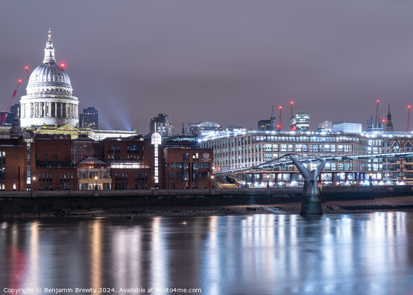 River Thames Long Exposure Picture Board by Benjamin Brewty