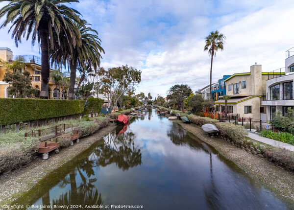 Venice Canals Long Expose Picture Board by Benjamin Brewty