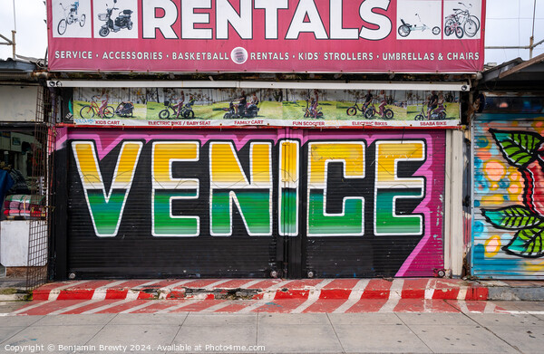 Venice Sign  Picture Board by Benjamin Brewty