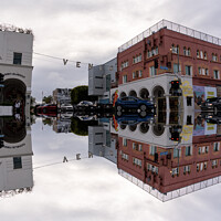 Buy canvas prints of Venice Sign Reflections by Benjamin Brewty