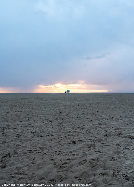Sunset Venice Beach Picture Board by Benjamin Brewty