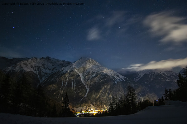 Alps under starry sky Picture Board by Balázs Tóth