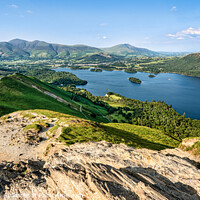 Buy canvas prints of Views of Borrowdale and Derwent Water with Keswick by Julian Carnell