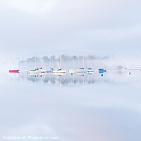 Buy canvas prints of Windermere sailing boats in the mist by Julian Carnell