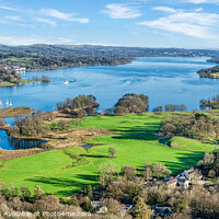 Buy canvas prints of Lake Windermere taken from high up on Loughrigg Fe by Julian Carnell