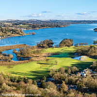 Buy canvas prints of Windermere with snow on the fells by Julian Carnell
