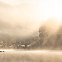 Buy canvas prints of Magical sunrise with reflections over Derwent Water by Julian Carnell
