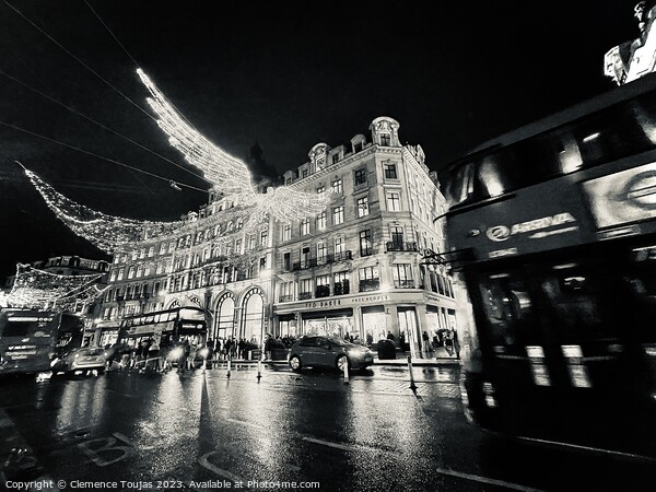 Christmas in London Picture Board by Clemence Toujas