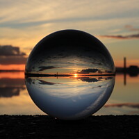 Buy canvas prints of Glass Ball Sunset by Set Up, Shoots and Leaves